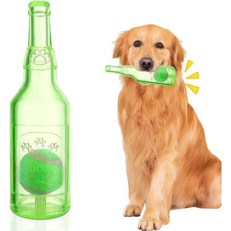 Interactive Squeaky Fetch Bottle