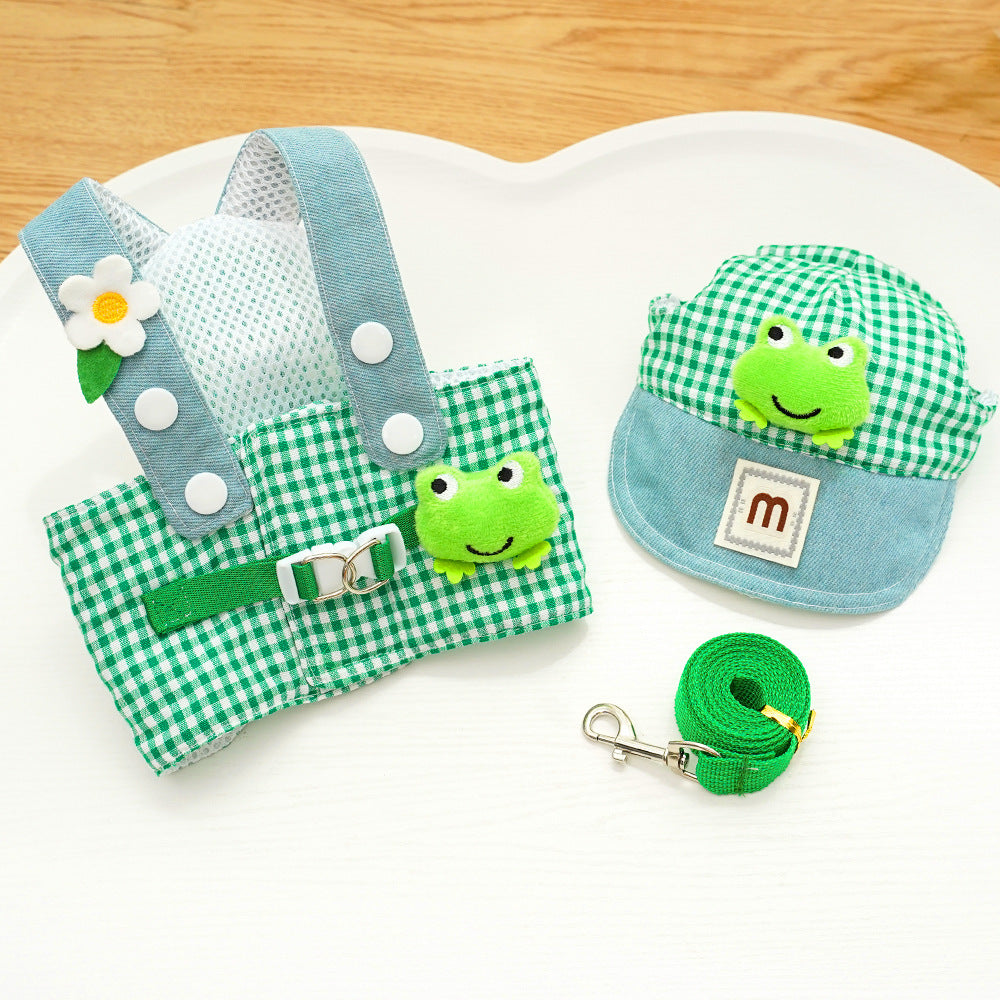3-in-1 Pet Harness Set with Sun Hat & Leash