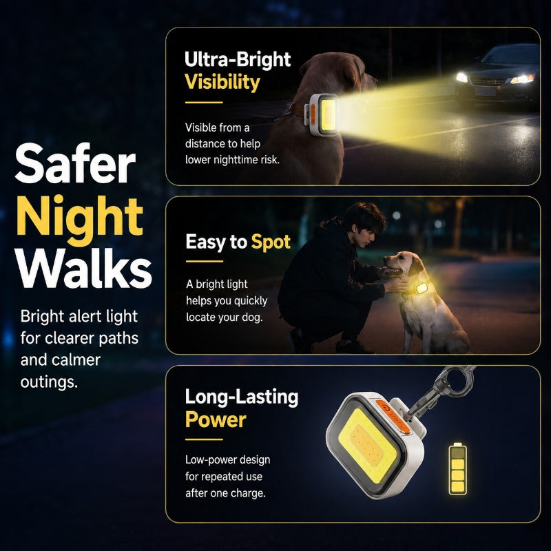 Weatherproof Dog Collar Warning Light